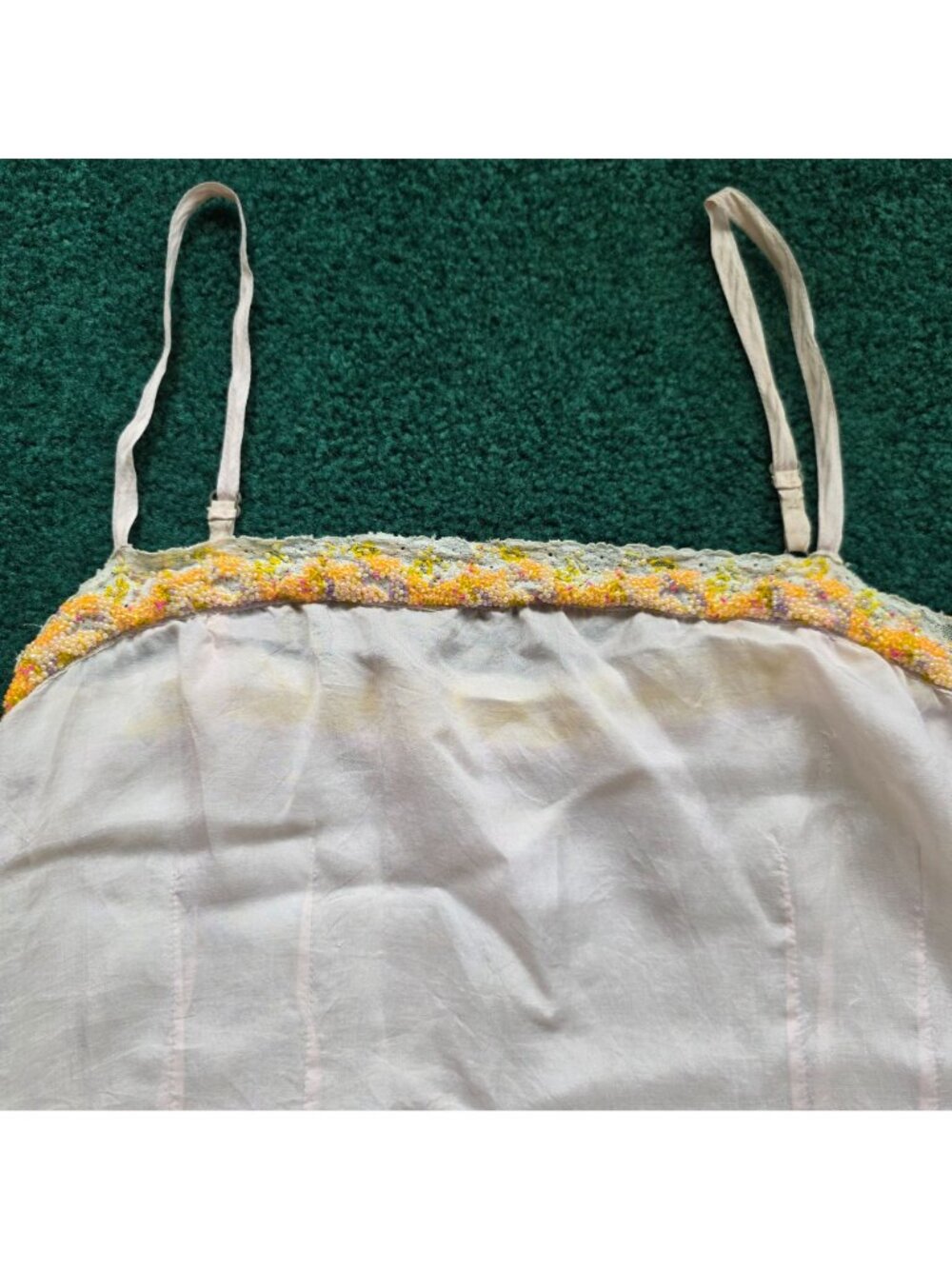 Dosa 100% Silk Slip Dress Size 3 Embroidery Vintage-Inspired Boho Style - Picture 2 of 11